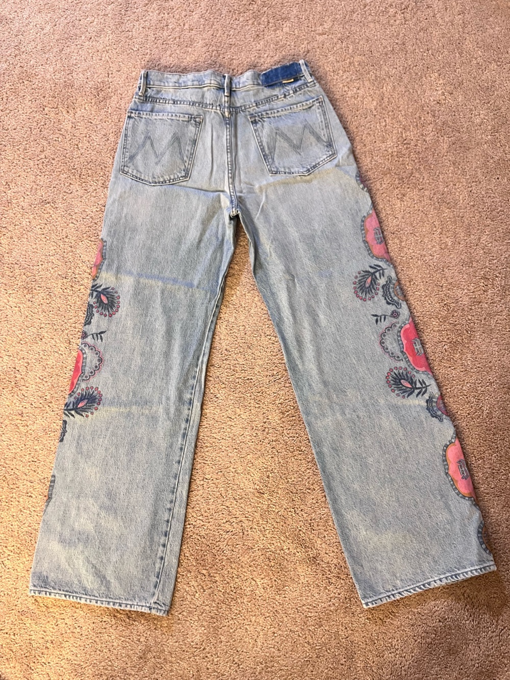 Mother The Maven Sneak High-Rise Wide-Leg Jeans size 30 NWOT - Picture 4 of 7